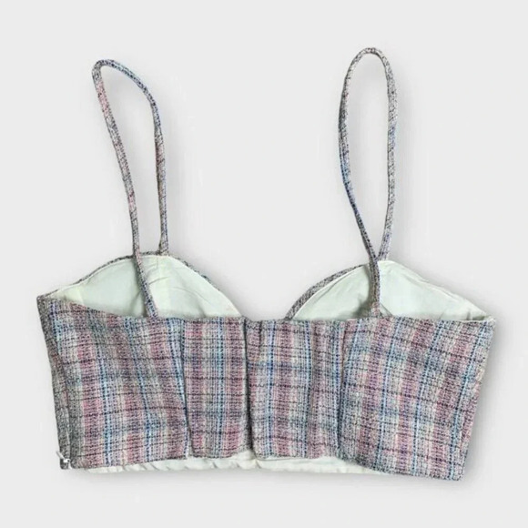 Zara Plaid Corset Crop Top - Picture 10 of 11